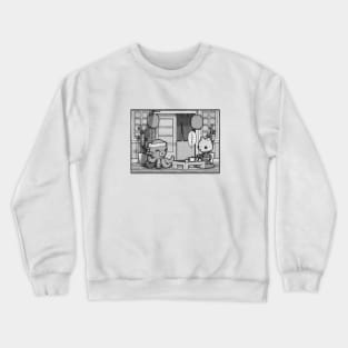 cute kawaii restaurant manga style Crewneck Sweatshirt